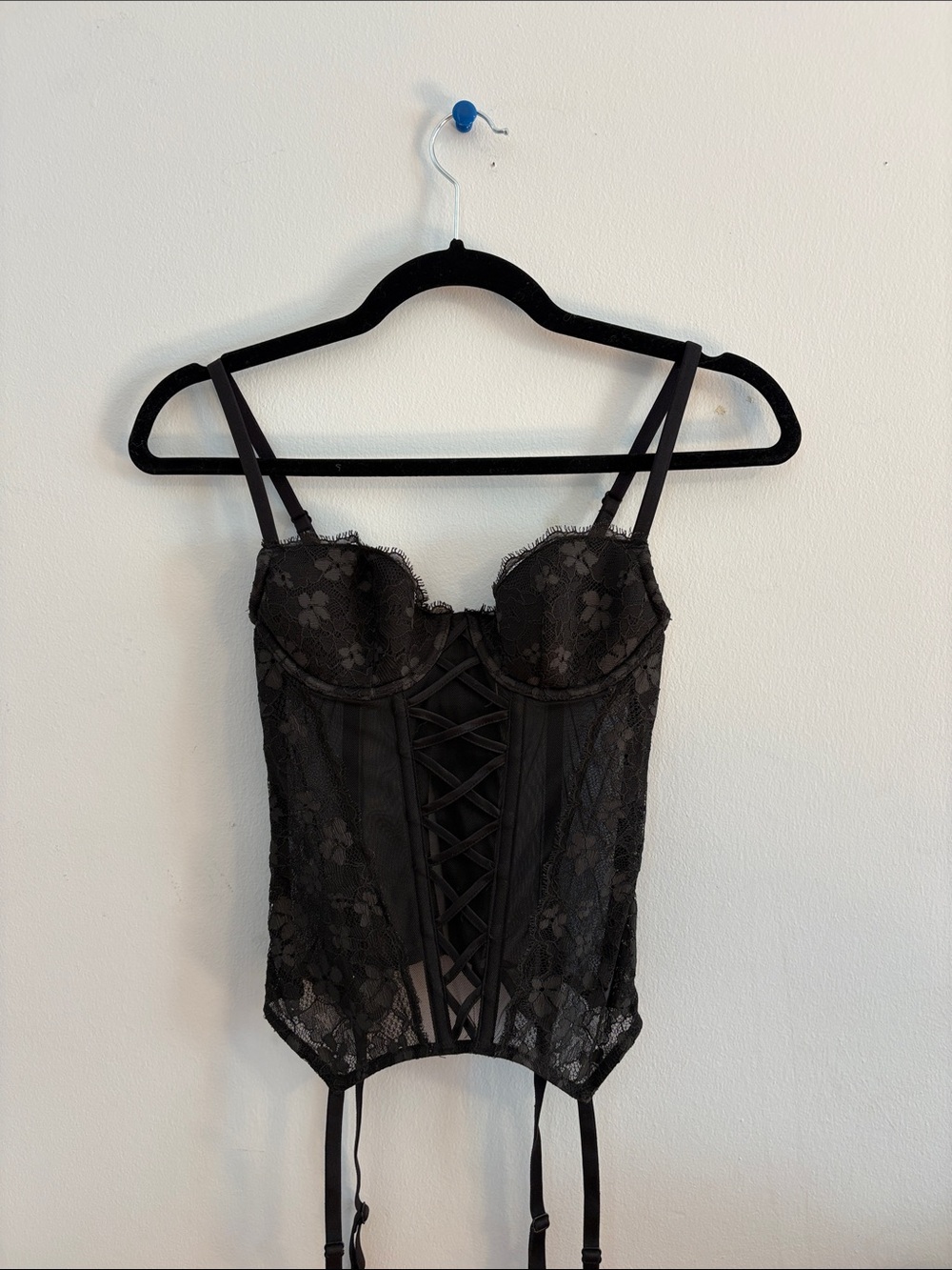 Black Lace Bustier Corset Vintage